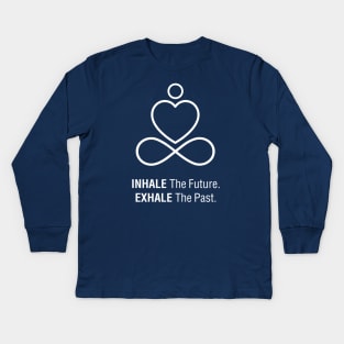 Inhale Exhale Yoga Design Kids Long Sleeve T-Shirt